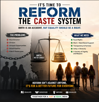 Reform the caste system campaign poster